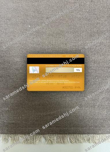 Senegal Banque Atlantique Bank visa electron card photolook back